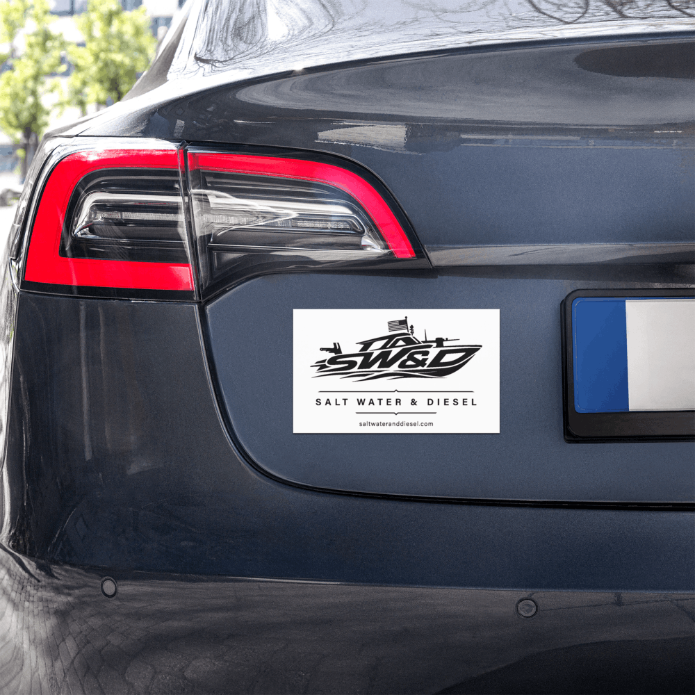 Saltwater & Diesel car magnet