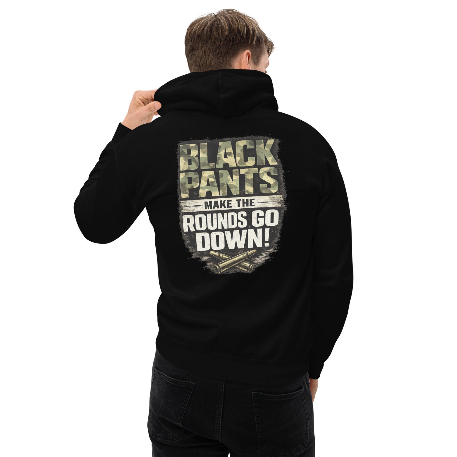 Black Pants graphic hoodie by Saltwater & Diesel