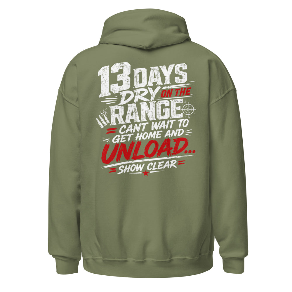 13 Days On The Range graphic hoodie by Saltwater & Diesel