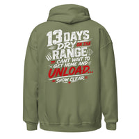 13 Days On The Range graphic hoodie by Saltwater & Diesel