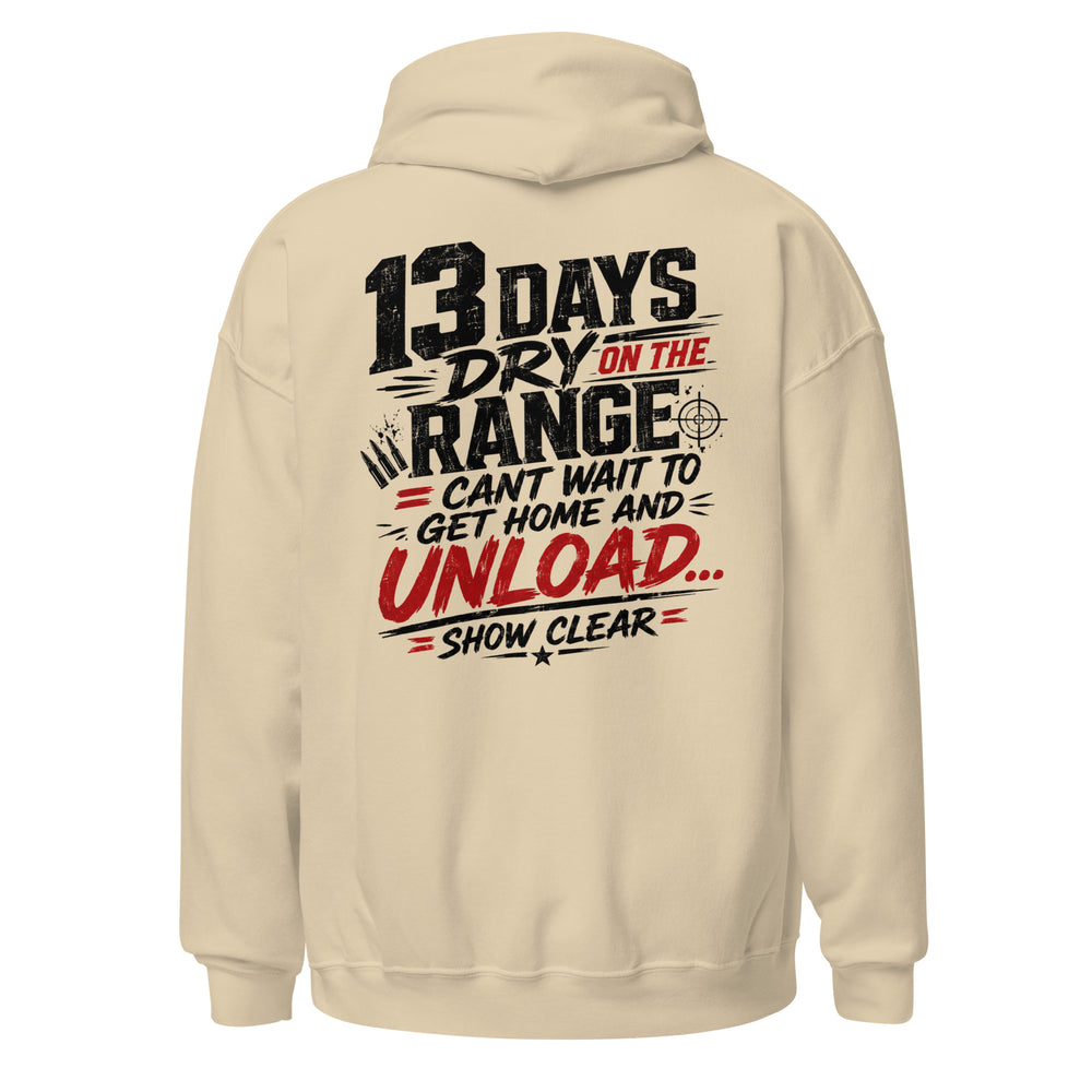 13 Days On The Range graphic hoodie by Saltwater & Diesel