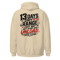 13 Days On The Range graphic hoodie by Saltwater & Diesel