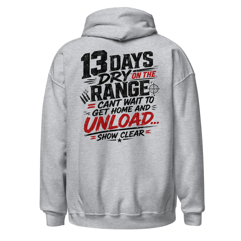 13 Days On The Range graphic hoodie by Saltwater & Diesel