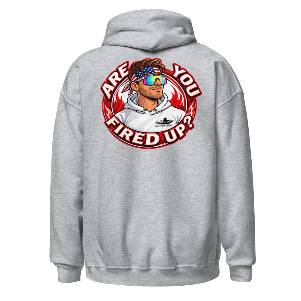 Are You Fired Up graphic hoodie by Saltwater & Diesel