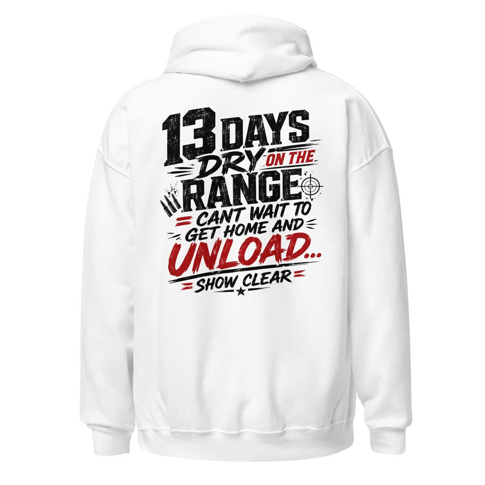 13 Days On The Range graphic hoodie by Saltwater & Diesel
