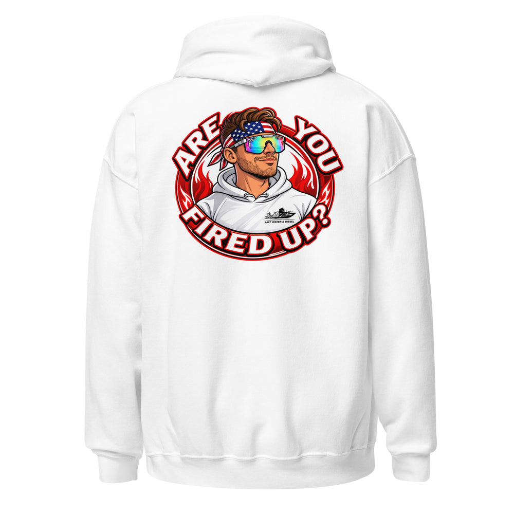 Are You Fired Up graphic hoodie by Saltwater & Diesel