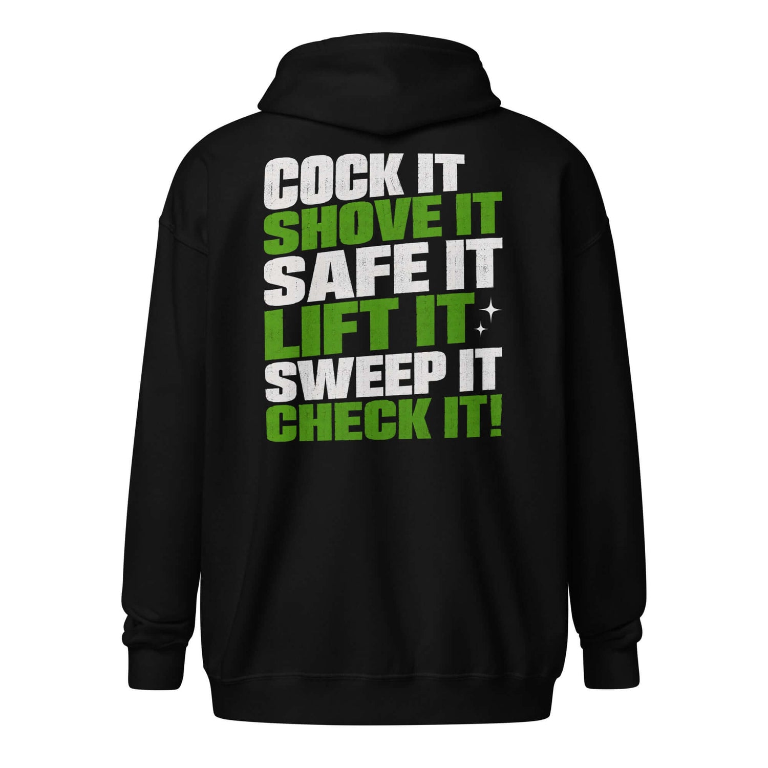 Cock It graphic zip hoodie by Saltwater & Diesel