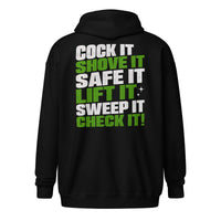 Cock It graphic zip hoodie by Saltwater & Diesel