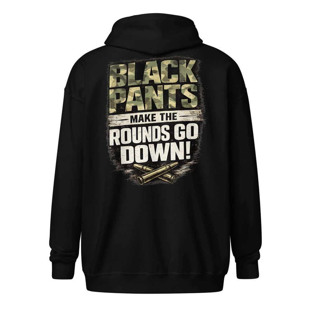 Black Pants graphic zip hoodie by Saltwater & Diesel