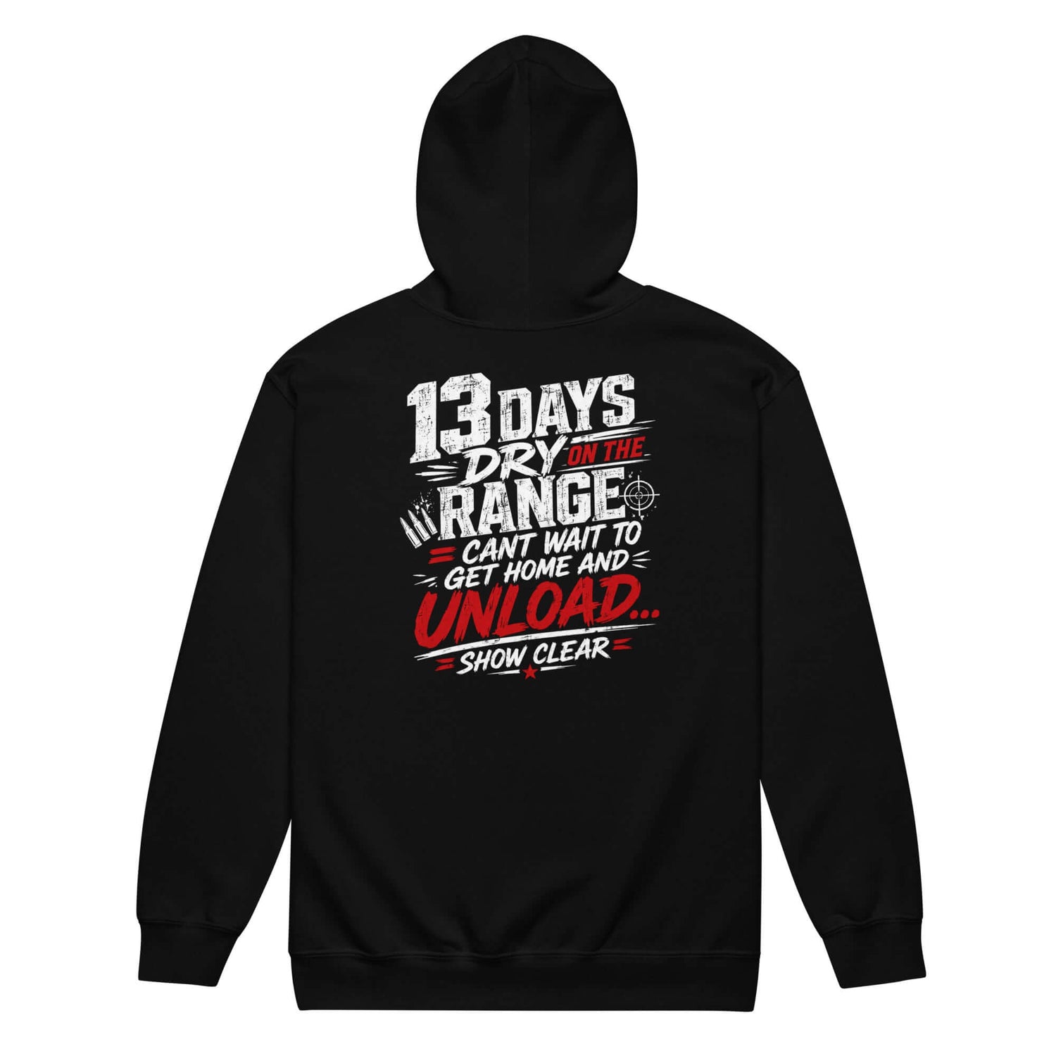 13 Days On The Range graphic zip hoodie by Saltwater & Diesel