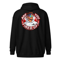 Are You Fired Up graphic zip hoodie by Saltwater & Diesel