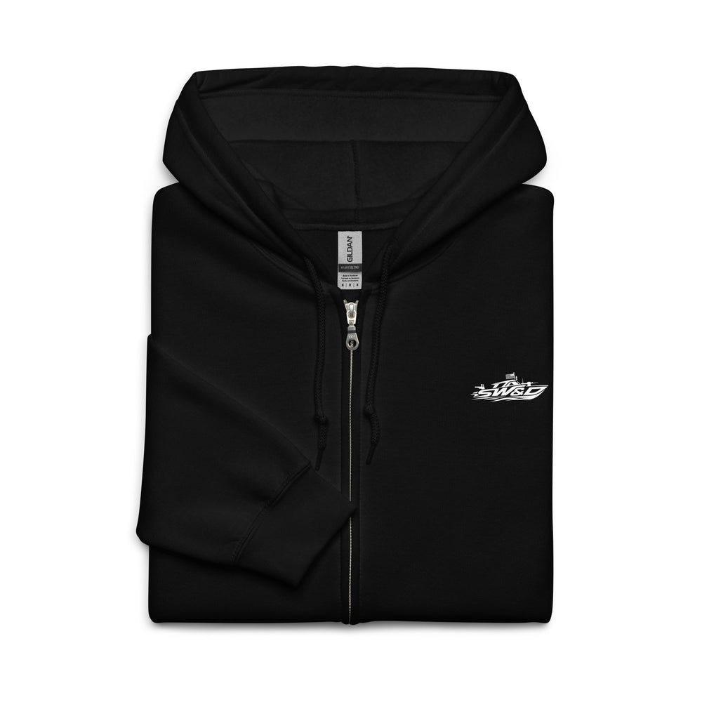 Are You Fired Up graphic zip hoodie by Saltwater & Diesel