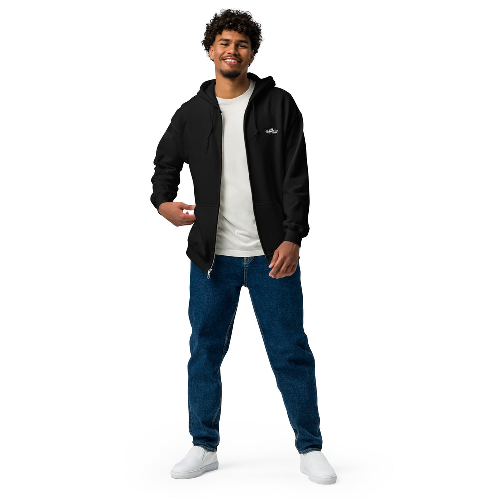Black Pants graphic zip hoodie by Saltwater & Diesel