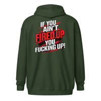 Product mockupFired Up graphic zip hoodie by Saltwater & Diesel