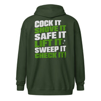 Cock It graphic zip hoodie by Saltwater & Diesel