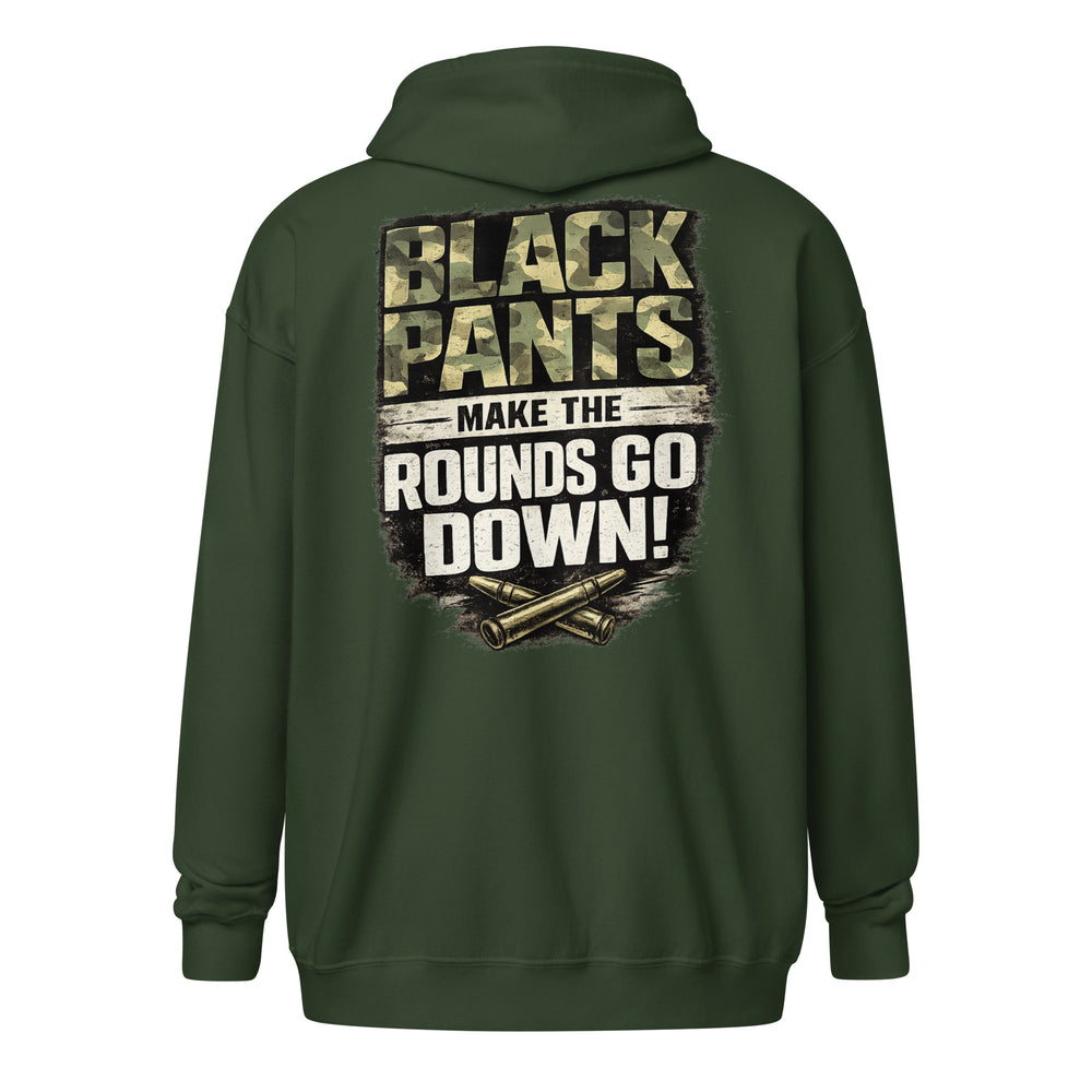Black Pants graphic zip hoodie by Saltwater & Diesel
