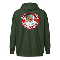 Are You Fired Up graphic zip hoodie by Saltwater & Diesel