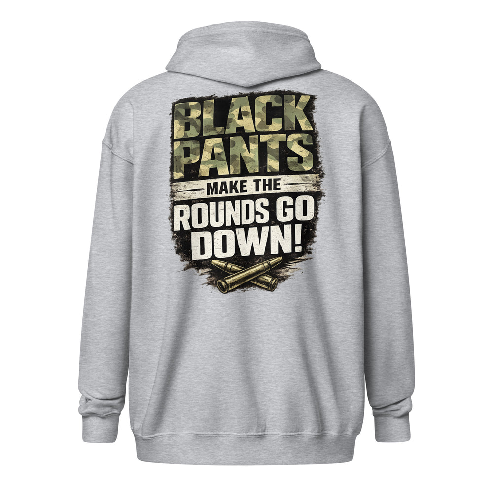 Black Pants graphic zip hoodie by Saltwater & Diesel