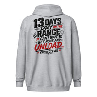 13 Days On The Range graphic zip hoodie by Saltwater & Diesel
