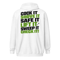 Cock It graphic zip hoodie by Saltwater & Diesel