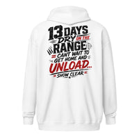 13 Days On The Range graphic zip hoodie by Saltwater & Diesel