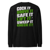 Cock It graphic long sleeve t-shirt by Saltwater & Diesel