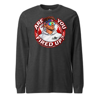 Are You Fired Up graphic long sleeve t-shirt by Saltwater & Diesel