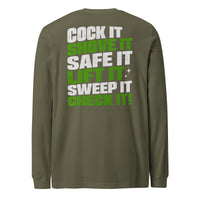 Cock It graphic long sleeve t-shirt by Saltwater & Diesel