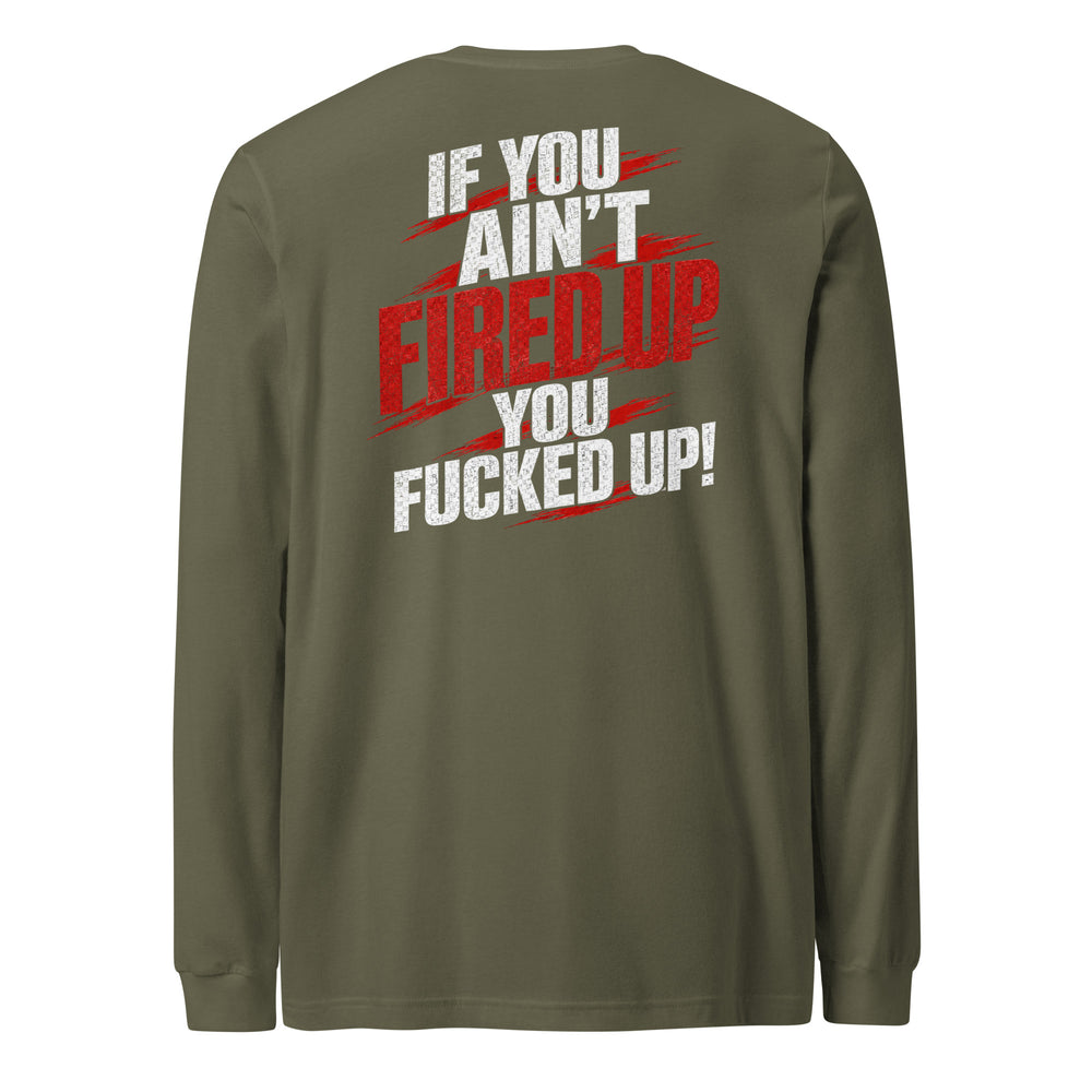 Fired Up graphic long sleeve t-shirt by Saltwater & Diesel