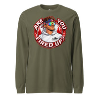 Are You Fired Up graphic long sleeve t-shirt by Saltwater & Diesel
