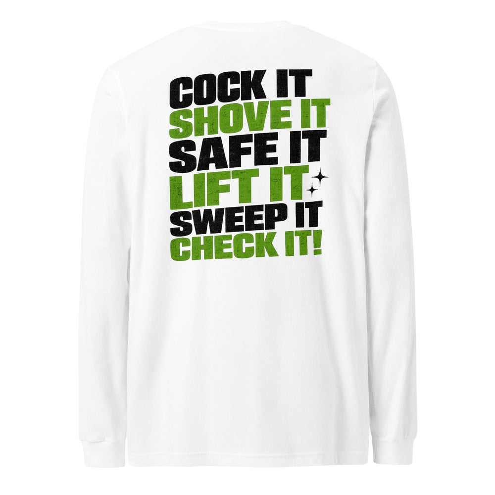 Cock It graphic long sleeve t-shirt by Saltwater & Diesel