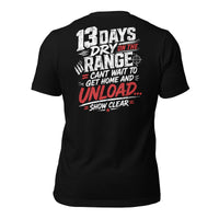 13 Days On The Range graphic t-shirt by Saltwater & Diesel