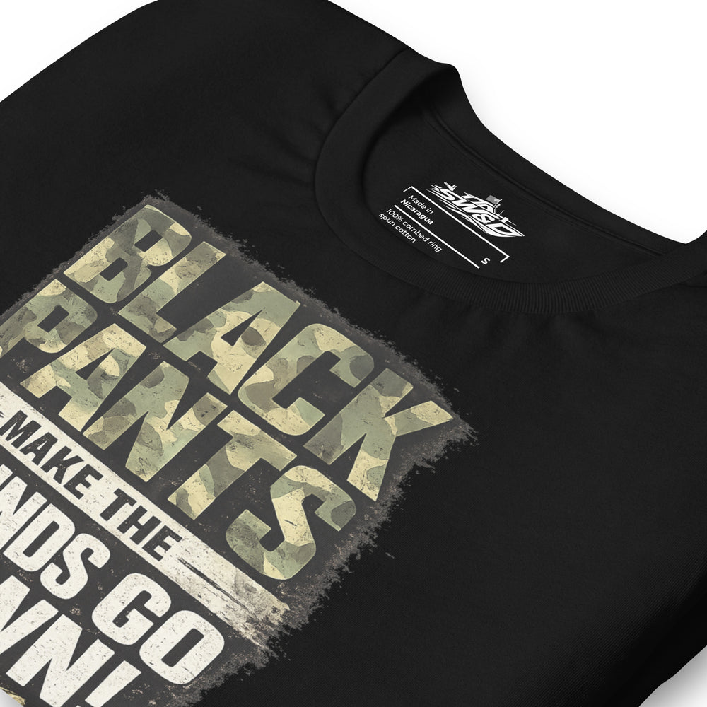 Black Pants graphic t-shirt by Saltwater & Diesel