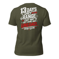 13 Days On The Range graphic t-shirt by Saltwater & Diesel