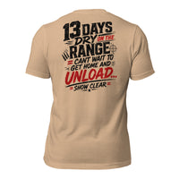 13 Days On The Range graphic t-shirt by Saltwater & Diesel