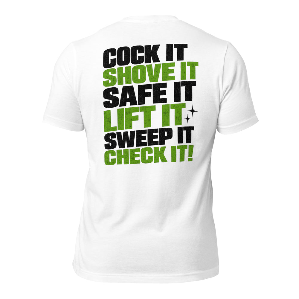 Cock It graphic t-shirt by Saltwater & Diesel